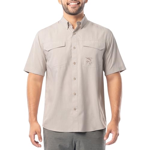 Chemise De Pêche Guy Harvey Core Manches Longues Roll Tab - Gris - Taille XL - Homme