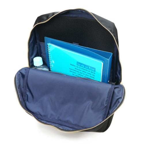 acousticworld アコースティックワールド SKY WALK-Air awb00108 日本製 撥水 軽量リュックサック A4対応 中空糸ナイロン×本革 メンズ レディース ビジネス 通勤 通学 (ネイビー/ブラウン)