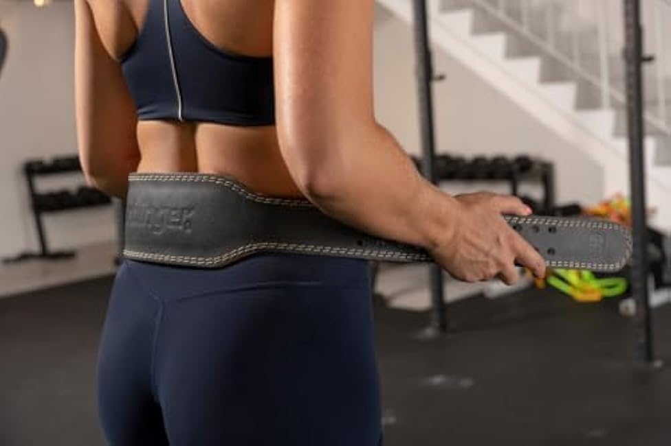 Harbinger Padded Leather Weightlifting Belt 2.0-4 or 6 Width - Foam Cushioning, Tapered Design for Support & Mobility, 4 Inch, Large