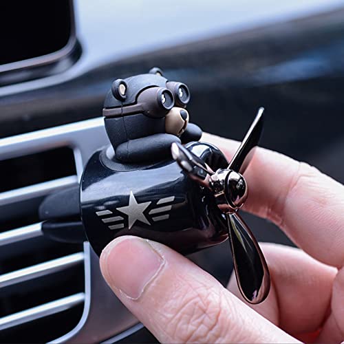 Image of Pilot Car Air Freshener, Cute Cat Car Vent Clip Air Freshener with 2 Fragrant Tablets Automotive Air Outlet Fan Diffuser, Automotive Interiors Vent Decoration (style D)