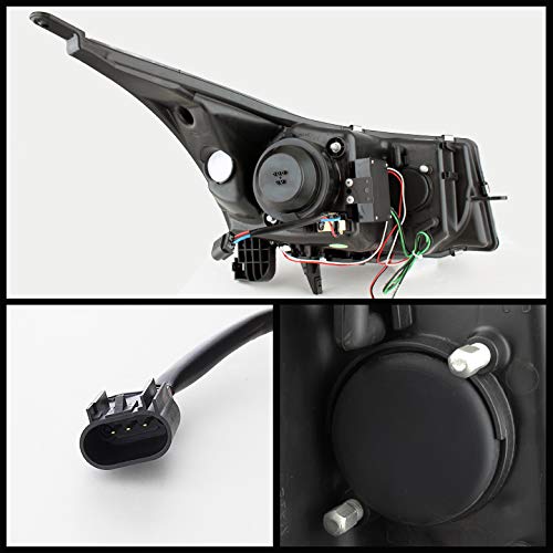 Xtune Led Tube Drl Headlights For Chevy Cruze 11-14 - Chrome/Clear Lens #TOP2