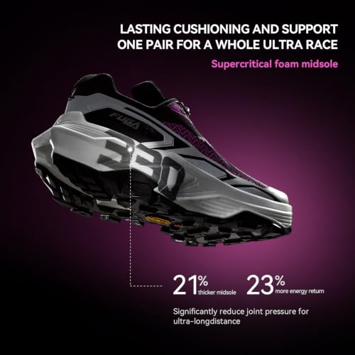 Image of Fuga EX330 Men's Trail Running Shoes, Comfortable Ultra-Long Distance Trail Running Shoes with High-Rebound and Cushion, Lightweight Breathable Non Slip Mountain Trail Shoes for Diverse Terrain
