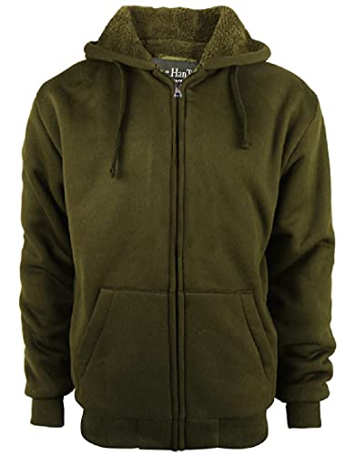 Image of Gary Com Heavyweight Sherpa Hoodies for Men, Thick Fleece Lined Full Zip Up Winter Warm Sweatshirts Work Jackets
