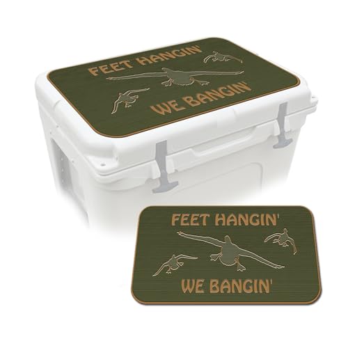 USATuff SeaDek EVA Mat Cooler Pad fits YETI 45 Tundra | Peel & Stick Application | Non Slip Comfort Accessories - Feet Hangin We Bangin (OliveGreen-Mocha)