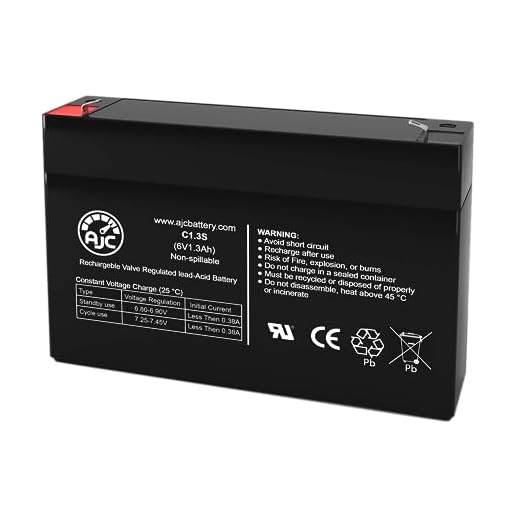 Leoch DJW6-1.2 6V 1.3Ah Sealed Lead Acid Battery - This is an AJC Brand Replacement