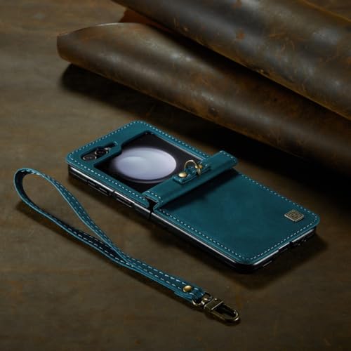 Samsung Galaxy Z Flip 5 étui antichoc housse sangle téléphone bleu