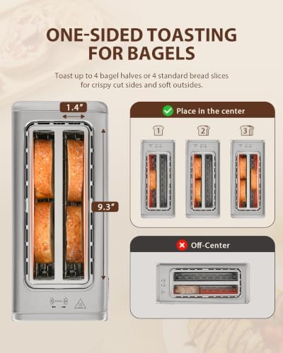 Long Slot Toaster for Sourdough & Artisan Bread with Smart Touchscreen - 5