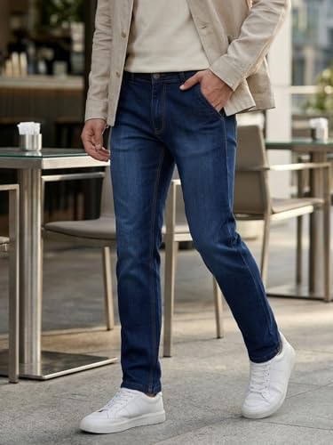 Image of Urbano Fashion Men's Regular Fit Washed Jeans Stretchable