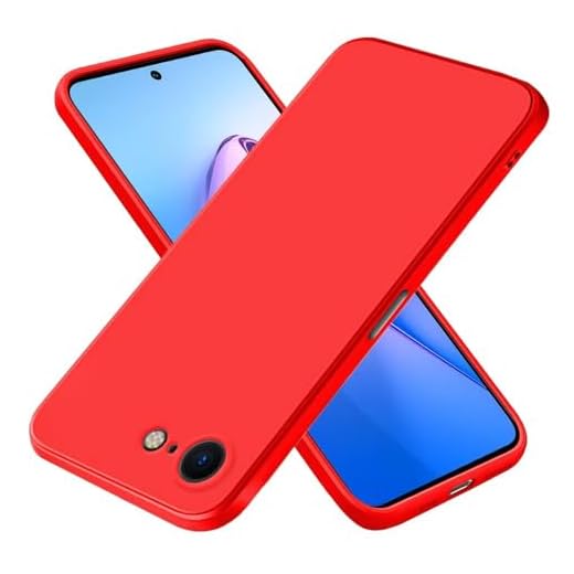 EASSGU Coque pour iPhone 7 / iPhone 8 / iPhone SE 2020 / SE 2022 (4.7" inches), Étui en Silicone TPU Souple - Rouge de Chine