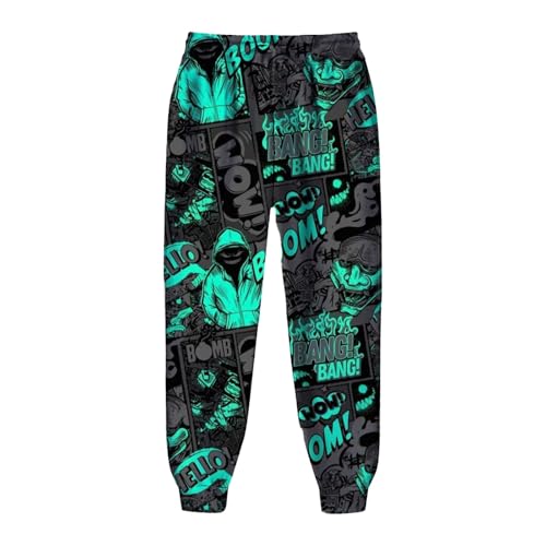 Survêtement homme vert menthe sweat à capuche décontracté et jogging imprimé
