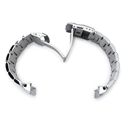 MiLTAT 22mm Watch Band for Seiko SKX007 SKX009 SKX173 SKX175, Super-O Solid Screw-Links
