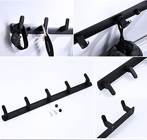 Herraje de aluminio espacial negro mate: gancho para bata exclusivo 4