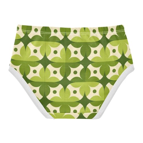 Girls' Underwear Abstract Geometry Green Toddle Brief Panties 23026522