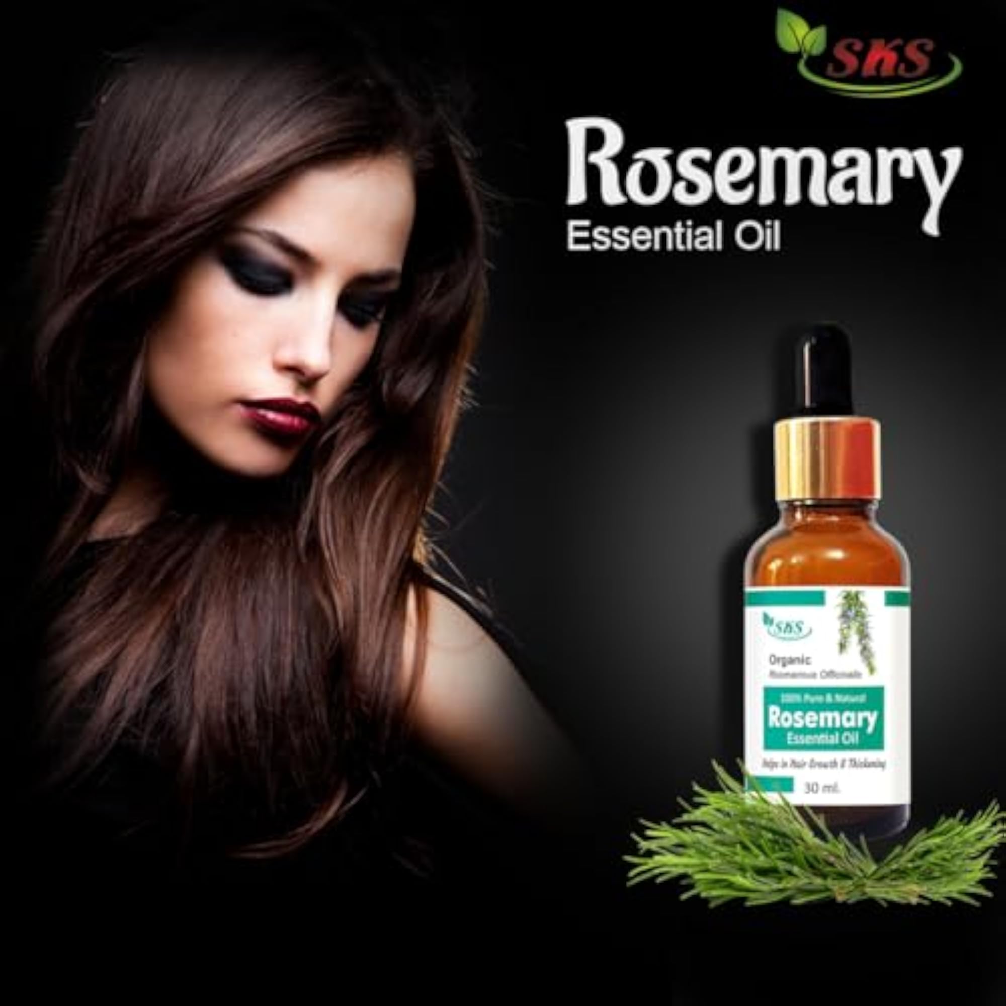 Rosemary Essential Oil for Hair Growth & Skin Care