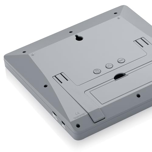 Digital Azan Clock for USA QS-226- Athan Wall Clock- Islamic Prayer Time Clock for Home/Office/Mosque - Ramadan and Eid Gifts - Grey