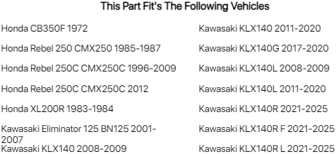 Tusk Fork Seals – Replacement Suspension Fork Seals - Compatible with Kawasaki KLX140/L/G 2008-2020/KLX140R/F/L 2021-2026 Honda Shadow 750 Aero VT750C 2004-2024 - TK-55-107