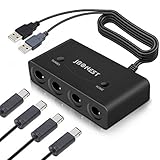 Controller Adapter Switch with Turbo and Home Buttons for Wii U, Nintendo Switch, PC USB with 4 Portï¼ŒPlug and Playï¼ŒNo Drivers Needed