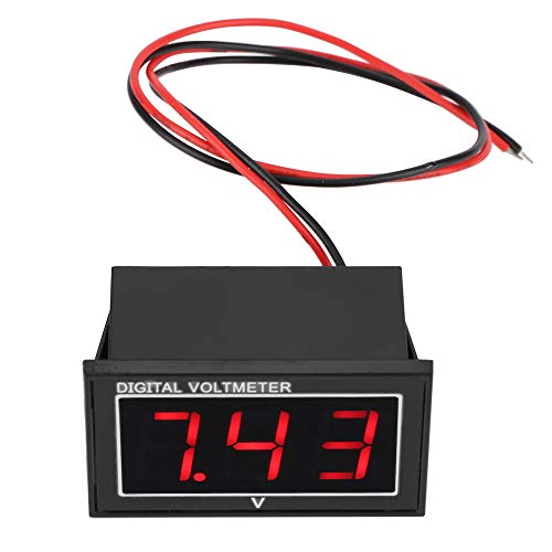 Image of Jeanoko LED DC Voltmeter, Digital Display Voltage Meter Panel High Precision Voltmeter with 0.56-Inch 3-Digit LED Display(DC2.5-30V-red)