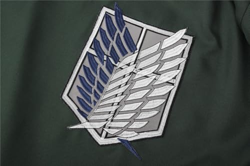 Disfraz de Eren Yeager para hombre talla L con capa verde y cinturones 7