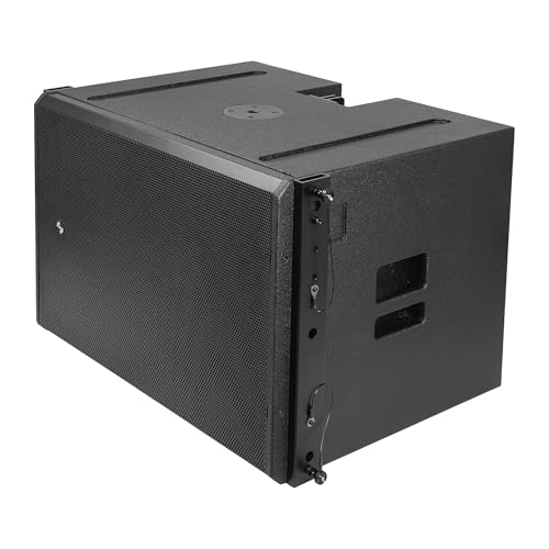 Image of Sound Town ZETHUS-A Series 18 inch 1600W Powered Line Array Subwoofer with Class-D Amplifier, DSP Presets, Birch Plywood, Black (ZETHUS-A18SPW)