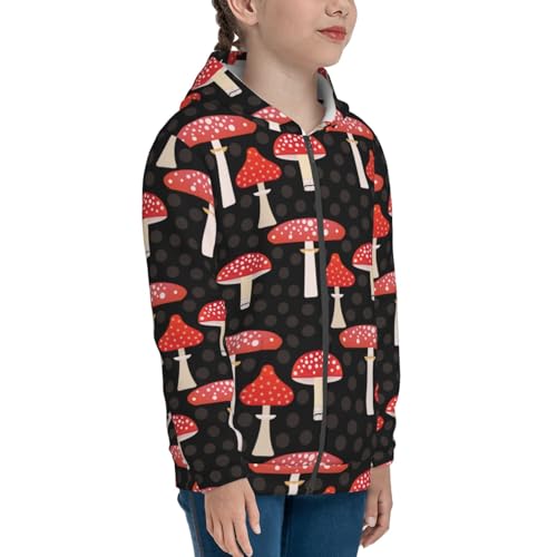Forest Mushrooms Kid Hoodies Boys Zip Up Sweatshirts Girls Pullover with Pocket4