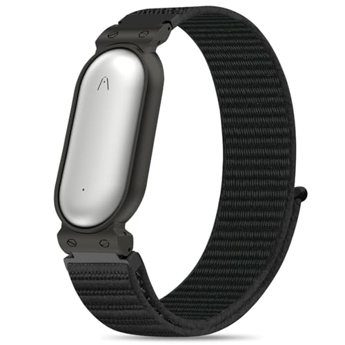 Bolesi Wristband Compatible with Plaud NotePin S/NotePin AI Voice Recorder,with Metal Protective Case Hook and Loop Soft Lightweiht Breathable Strap for Plaud NotePin Voice Recorder Accessory