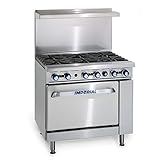 NEW IMPERIAL RANGE 36' ELECTRIC RANGE 6 ROUND PLATE ELEMENTS 26-1/2' OVEN IR-6-E