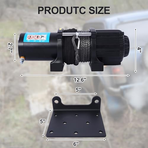 Winche Eléctrico 12V 3500lb para ATV/UTV miniatura 2