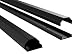 Produktbild RICOO Z0100-B Kabelkanal Schwarz Länge 110 cm Alu Kabelklemme Kabelschlauch Kabelbox Kabelführung Kabel-Management für Fussboden und Wand