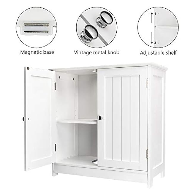 Generic Pedestal Sink Storage Cabinet with 2 Doors, Under Sink Bathroom Space Saver Organizer