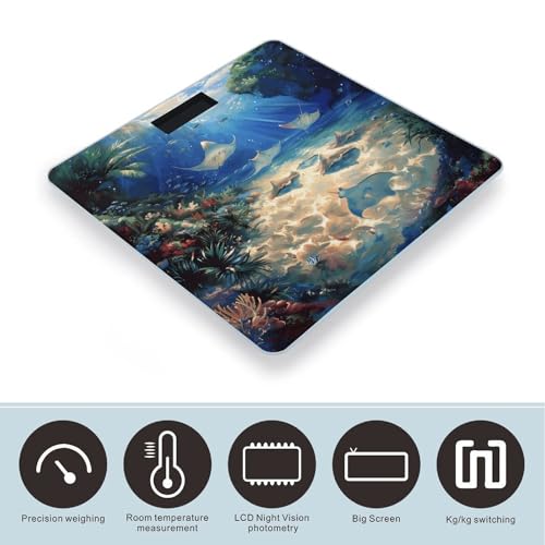 Báscula digital de baño Sea Animals Stingrays 400lb miniatura 3