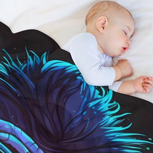 Manta de forro polar para sofá de 100x130 cm con diseño de mono 4