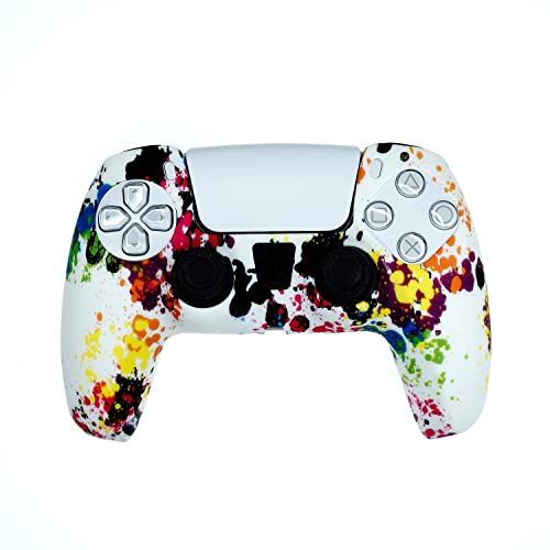 Capa protetora de silicone antiderrapante para console de jogos PS5, controle PS5 à prova de poeira
