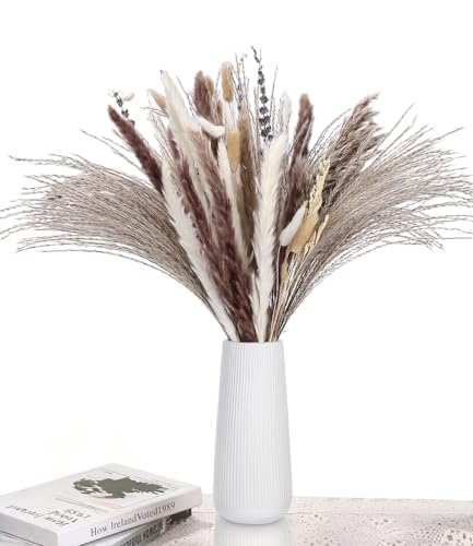Qixora 102 Piezas Pampas Secas Decoracion, Ramo de Flores Secas, ...