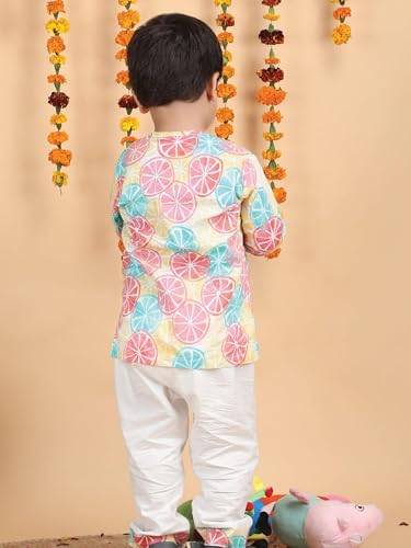 Image of POLKA TOTS 100% Cotton Traditional Nightwear Kurta Pyjama Set | Unisex Night Dress for Kids Girls & Boys | Summer Night Suits for Kids | Ethnic Indian Nightsuit | Cotton Night Suit Combo Set for Baby
