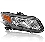SPEC-D TUNING Black Housing Clear Lens Passenger Right Side Headlight Compatible with Honda Civic Coupe Right Side 2012-2015 Head Light Lamp Assembly