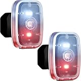 Mudder Running Lights for Runners Rechargeable LED Safety Lamps USB Rechargeable Clip on Strobe Bicycle Tail Lamps with 5 Modes Flashing Bike Lights for Night Riding Walking Hiking Pet Dog(2 Pieces)