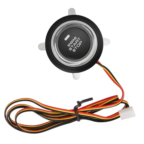 PAMINGONO Push Start Button Switch for Vehicle Engine Start Copper Material Ignition Switch Compatible with Various Cars Easy Press Momentary Starter Kit for Racing and Everyday Use