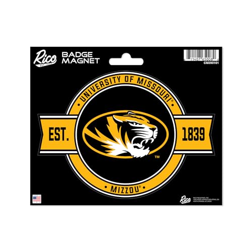 Rico Industries NCAA Missouri Tigers Standard Badge Magnet - for Car, Fridge