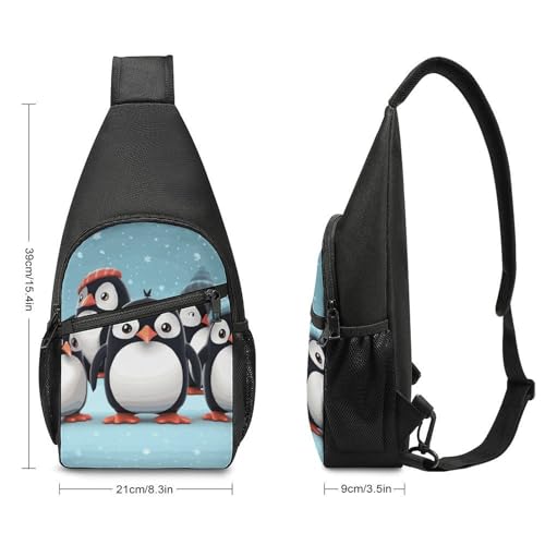 Bolso bandolera casual pingüinos para senderismo viaje miniatura 2