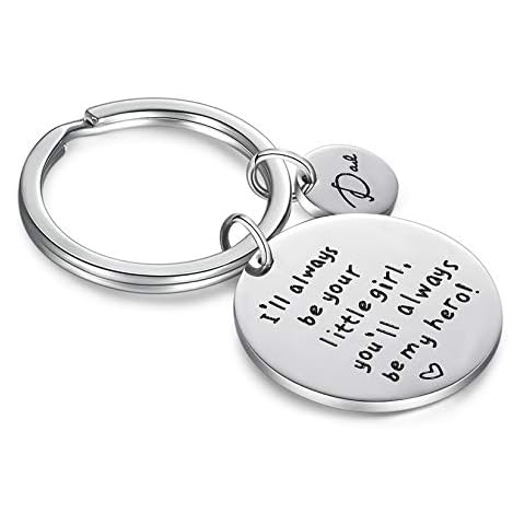 Dad Keychains from Daughter Son Keyring for Dad Birthday Keychain Father of the Bride Cover