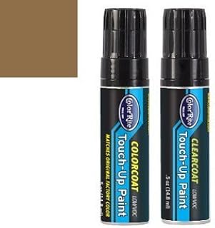 Half-Ounce Jar for Ford All Automotive Touch-up Paint - Desert Tan Metallic Clearcoat 9N/5916 - Color+Clearcoat Package