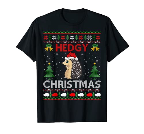 Hedgy Christmas Erizo Regalo feo Navidad Camiseta