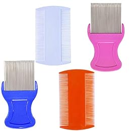 4Pcs Head Hair Comb: 2Pcs Hair Comb Double Sided 2Pcs Removal Dandruff Comb