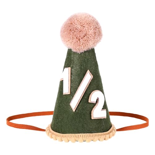 HaiFafafaing Baby Partyhut 1/2 Geburtstag Baby Hut Geburtstag Halbjahres-Geburtstagshut Haarreifen Hut für Den Halben Süß Dekoration zum 6. Monat als Party-Foto-Requisite für Mädchen Jungen