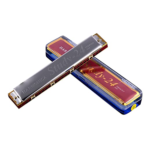 Harmonica, C Key Harmonica 24 Trous Résine Miroir Surface De Polissage Bonne Étanchéité À L’air Tremolo Orgue à Bouche pour Débutant - Les Beatles, Paul McCartney, John Lennon, RIngo Starr, George Harrison Harmonica, C Key Harmonica 24 Trous Résine Miroir Surface De Polissage Bonne Étanchéité À L'air Tremolo Orgue à Bouche pour Débutant