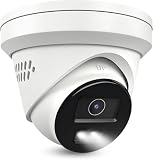 Real HD 4K 8MP Turret POE IP-Kamera für den Außenbereich, 2,8 mm 105° Betrachtungswinkel, Plug-and-Play mit NVR, kompatibel mit Blue Iris, Synology, unterstützt 512 GB SD-Karte (nicht im Lieferumfang