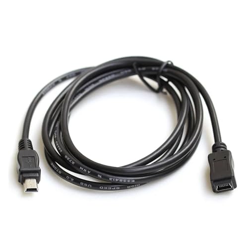 IMBROS USB 5Pin Male to Female Data Sync Chager Extension Cable Applicable to The Car Recrder (Color : Black, Size : 1.5m)