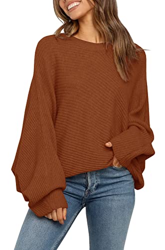Image of Mafulus Womens Oversized Sweater Fall Winter Slouchy Pullover Jumper Tops