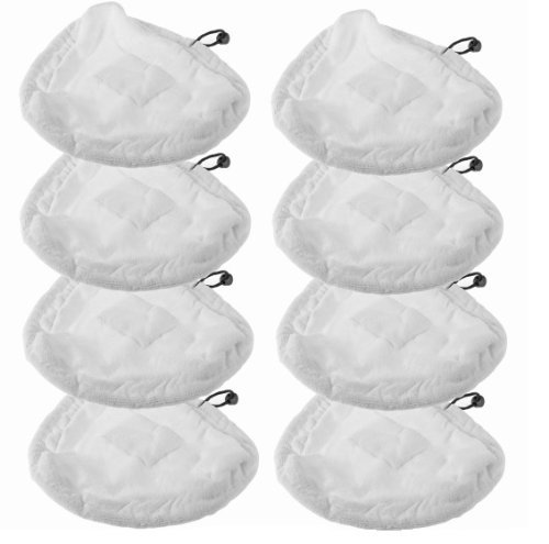 First4spares Washable Microfibre Cloth Cleaning Pads for Vax S87-T2 Red Steam Mop (Pack of 8)